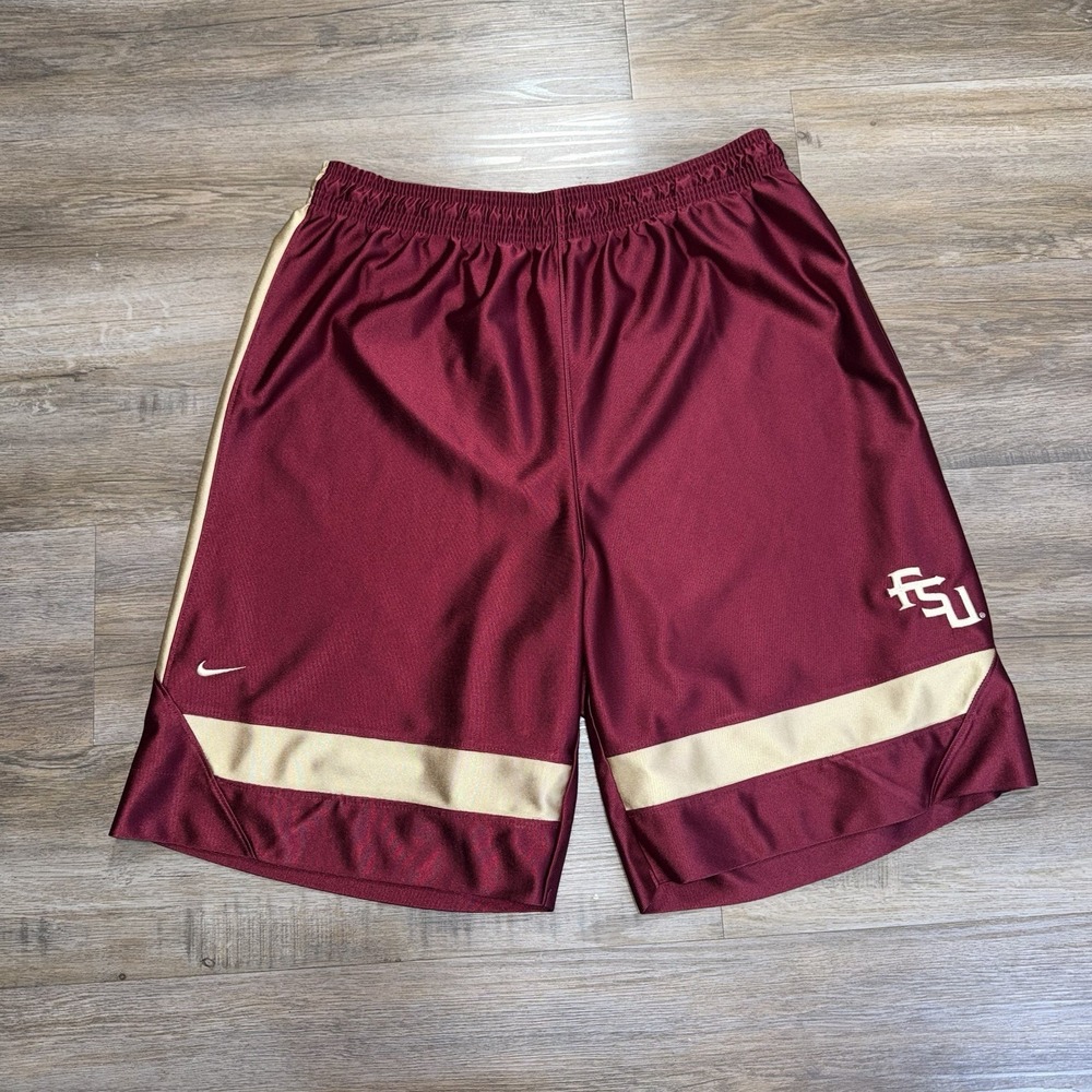 VTG Y2K Nike Florida State Seminoles (FSU) Athletic Shorts Mens L Swoosh Logo